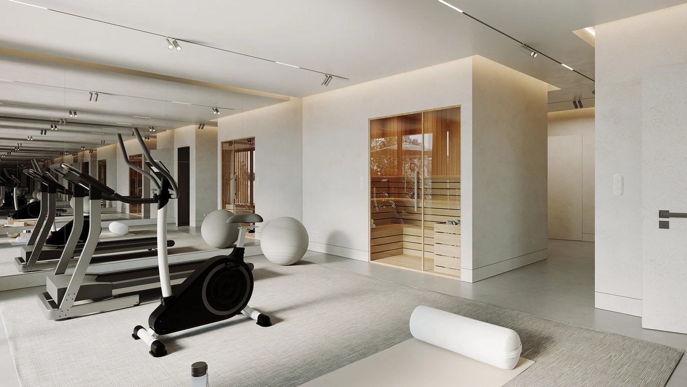 Strefa wellness z wejściem do sauny