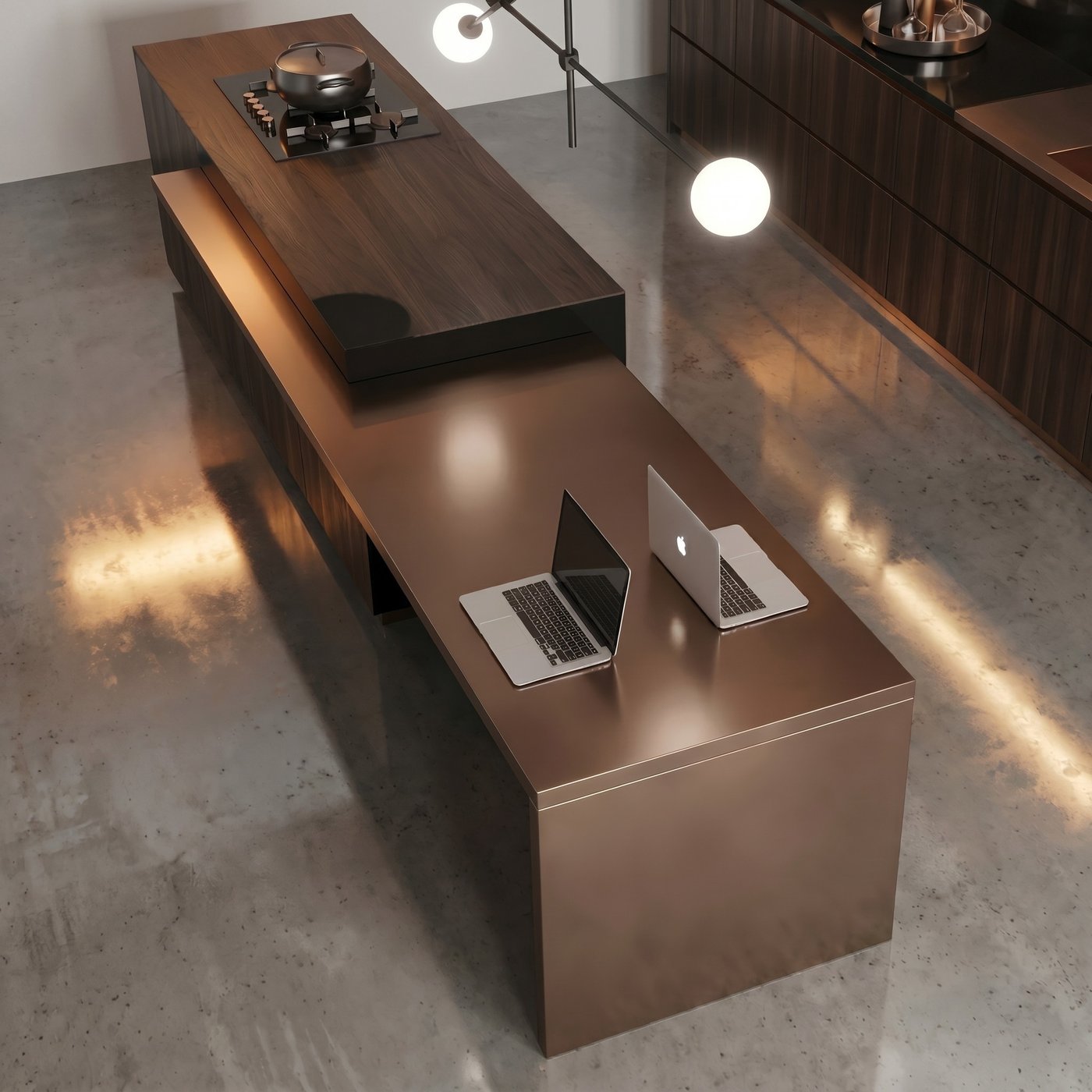 ROOS Lakeside Living — detal wnętrza w ciemnym wykończeniu