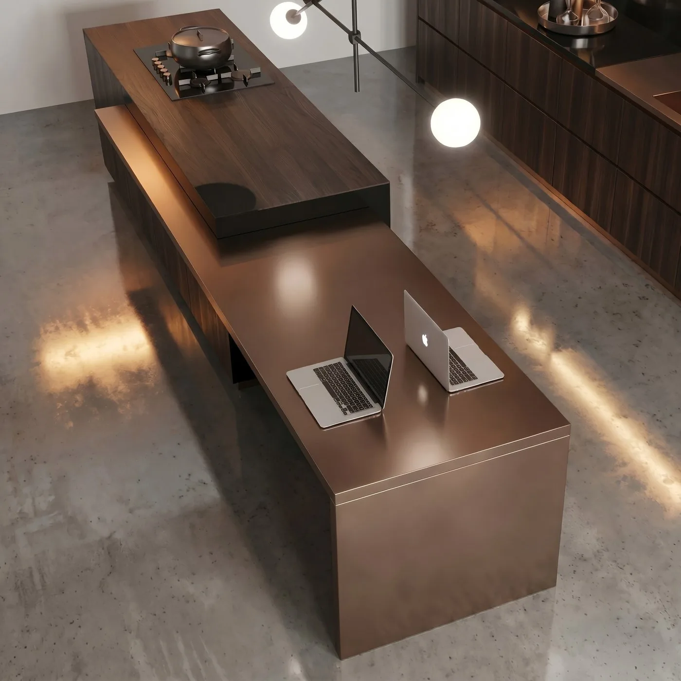 ROOS Lakeside Living — detal wnętrza w ciemnym wykończeniu