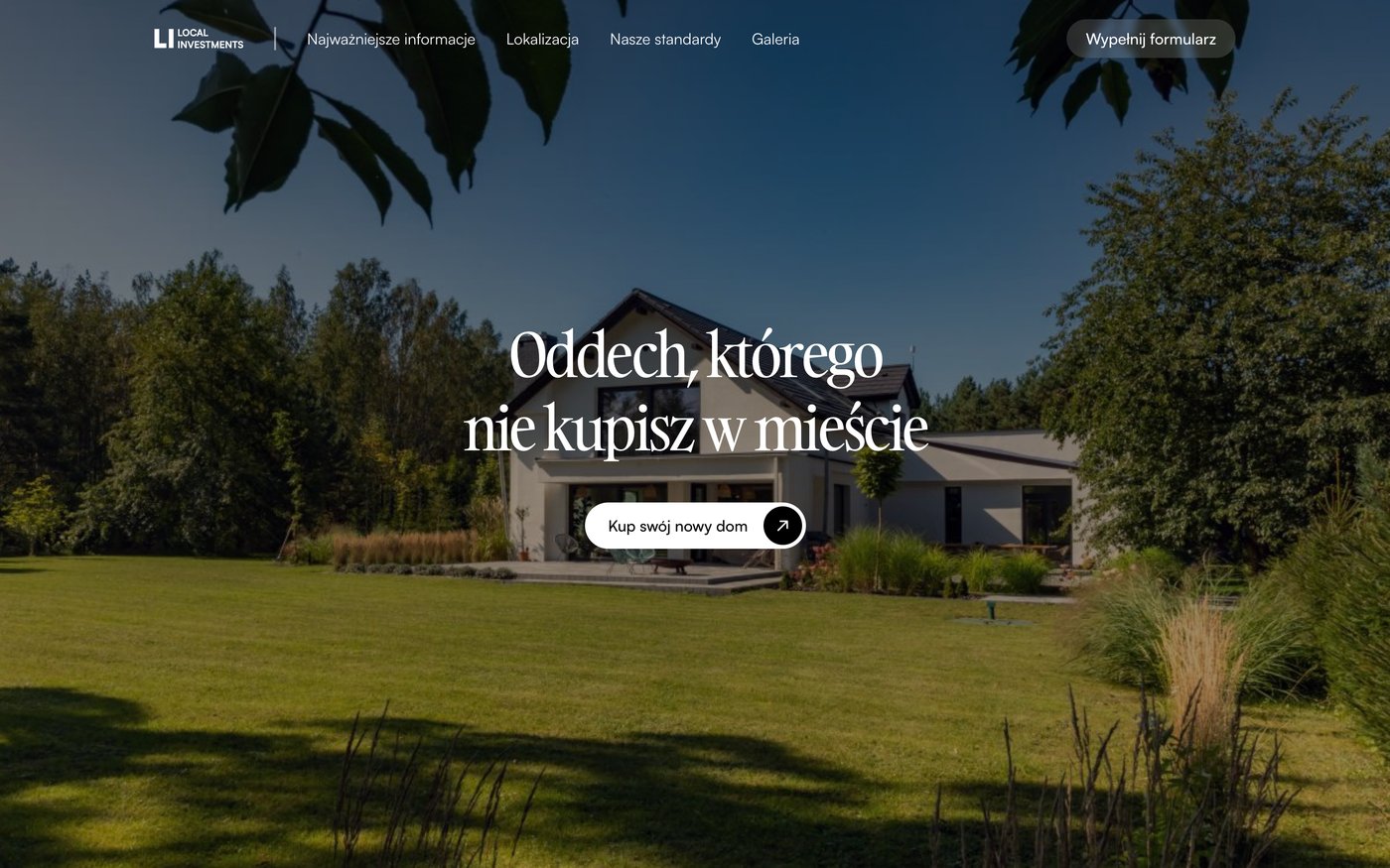 Strona inwestycji Dom w Piduniu